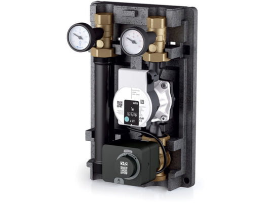 Pumpengruppe 3 Wege Mischer mit Stellmotor DN25 1", Wilo Para 25/6 180mm Heizkreisset