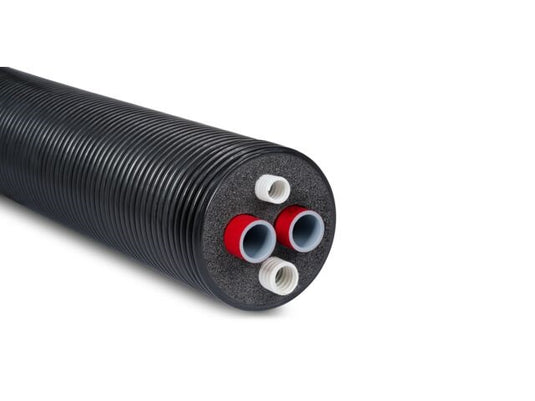 Fernwärmeleitung 5m 2x DA50mm DN40 und 2x Leerrohre 32/25mm, Mantel 160mm Flexalen600HP Set inkl. Anschlusszubehör